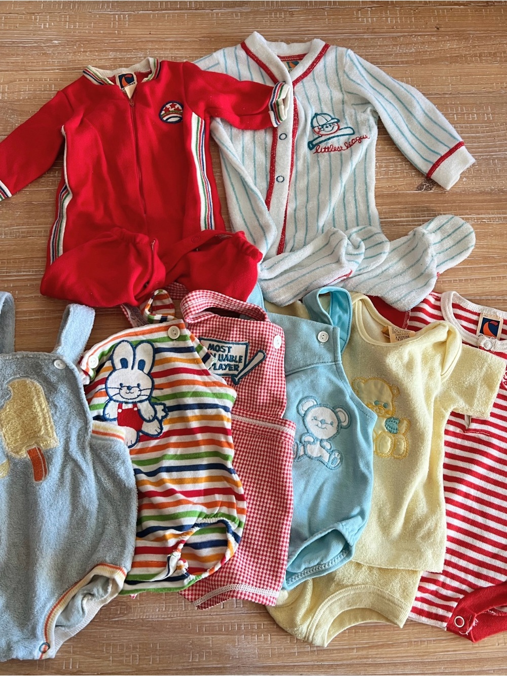 CARTERS | Vintage 80s 70s Baby Boy Clothes Lot of 8 Outfits | 3-18 mos